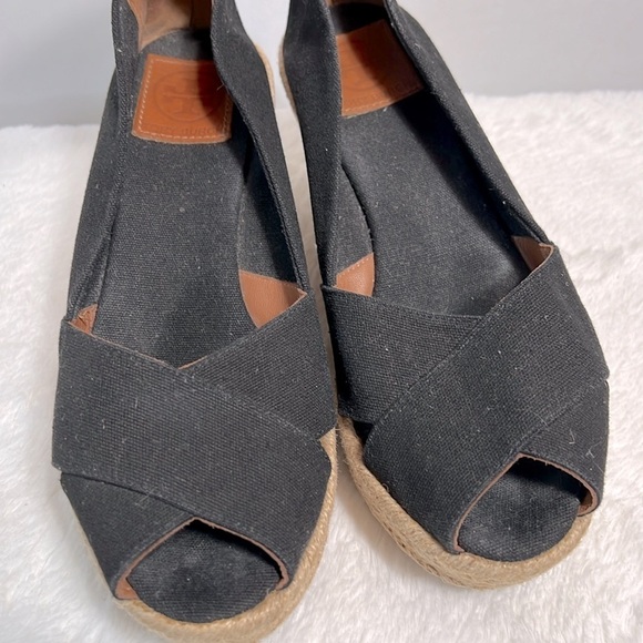 Tory Burch Filipa Black Canvas Espadrille size 9 - Picture 8 of 12